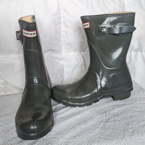 Hunter Shoes - Hunter Original Women's Rain Boot - Green size 7